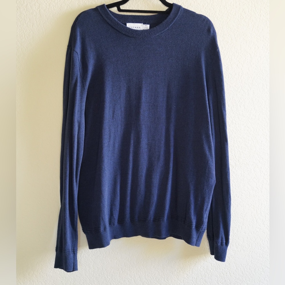 Topman - Loose- Fit Sweater - Dark Blue - US XXL